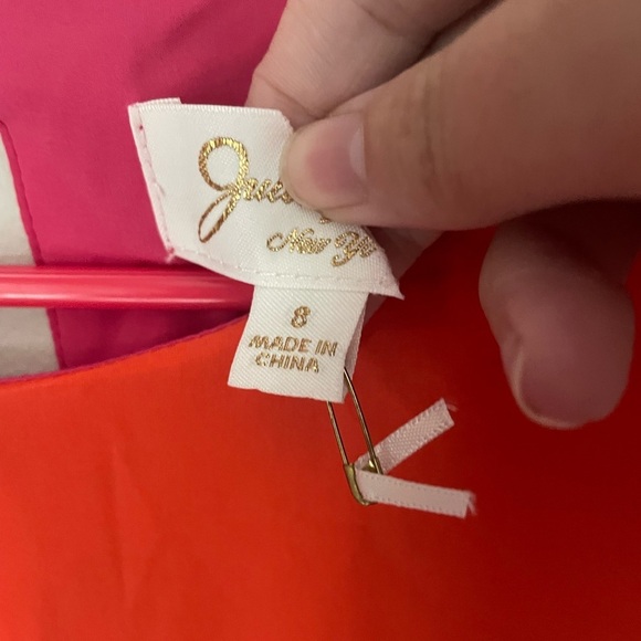 Julie Brown New York Vibrant Pink and Orange Silk Mini Dress Size 8 - Picture 4 of 9
